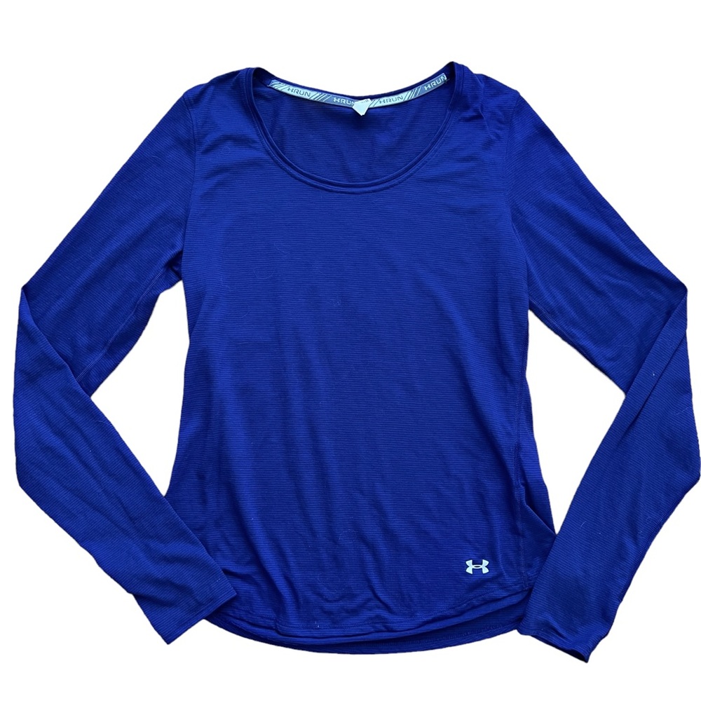 Under Armour Women's Size M Blue/Purple Solid Round Neck long-sleeve top Regular